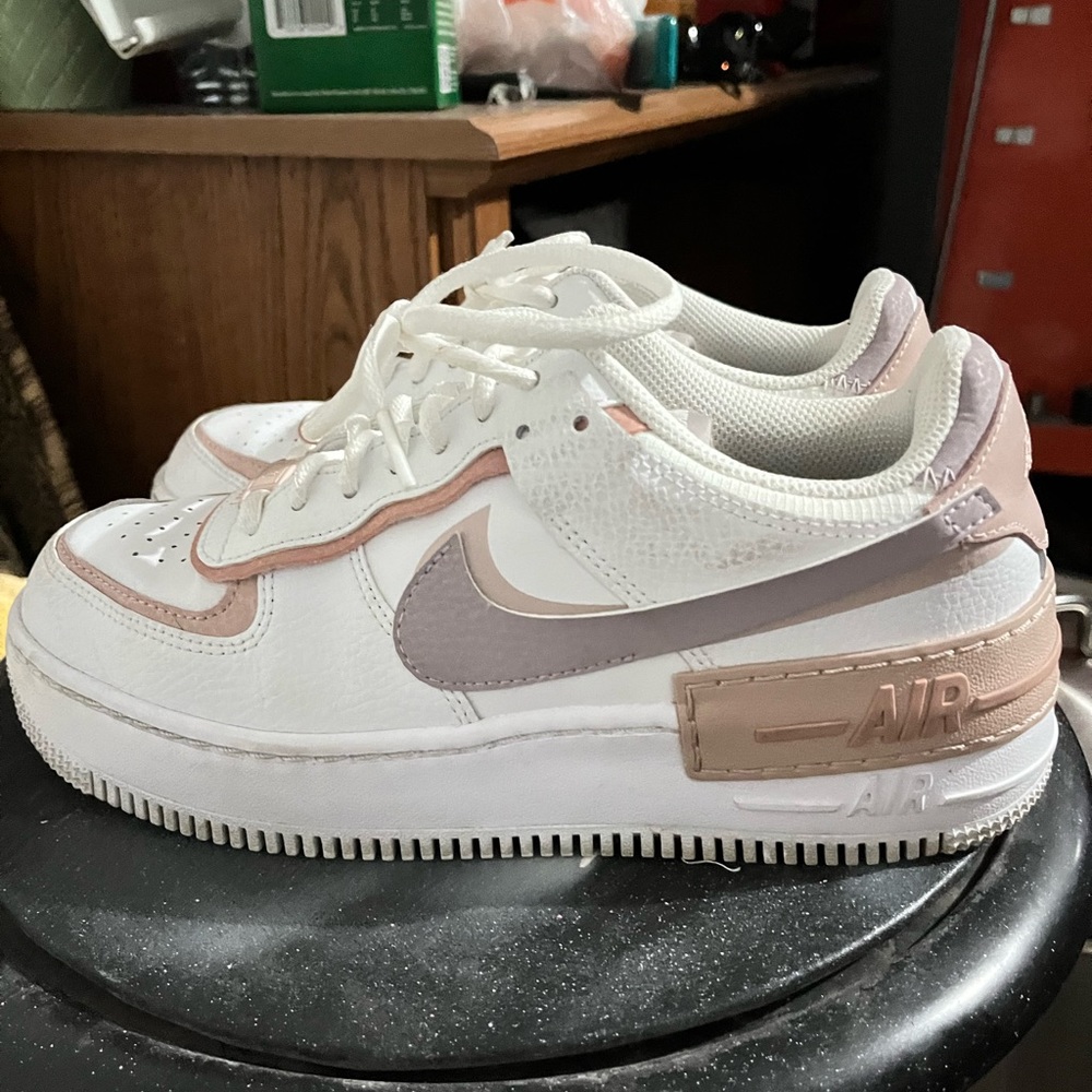 WMNS AIR FORCE 1 SHADOW 'WHITE PINK OXFORD' (Women 8.5)